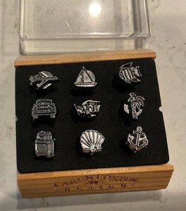 PREOWNED KAREN FOSTER TRAVEL EMBOSSING TOPS-SAILBOAT/ANCOR/FISH/PLANE/CAR/PALM