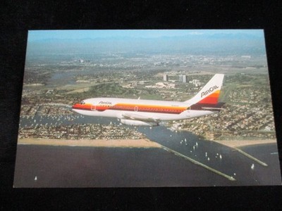 AIR CAL California AIRLINE ISSUE Boeing 737 Airplane Vintage Aviation Postcard