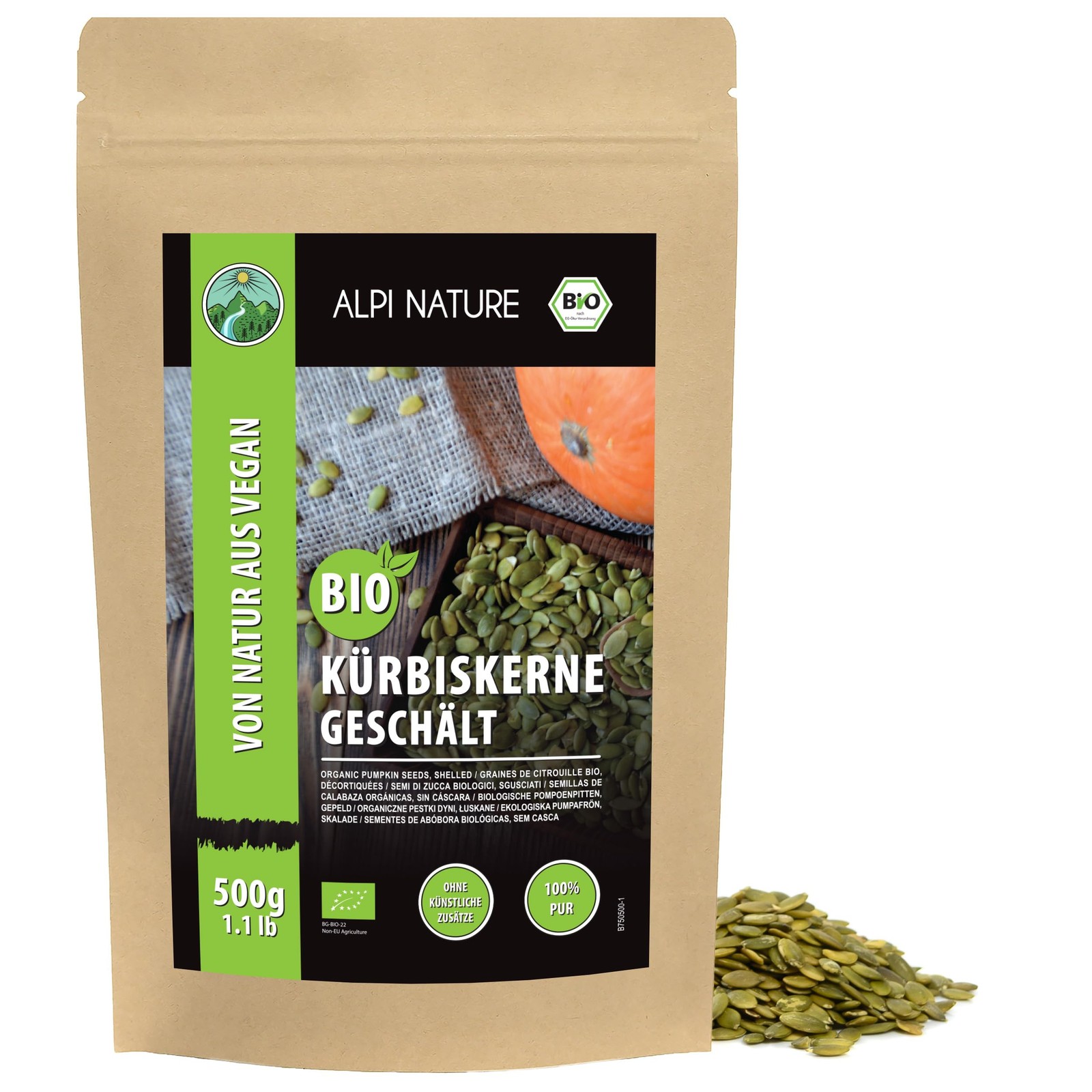 Graine de courge décortiquée pour enrichir vos plats sachet 500g