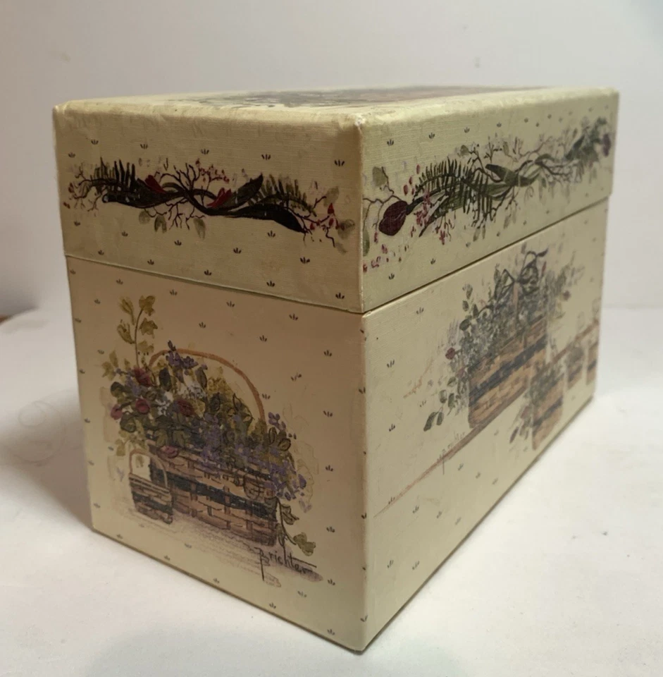 Recipe Box 30 Cards A-Z Dividers Kitchen Garden Wild Vine Farmhouse Vintage - Image 4 of 4