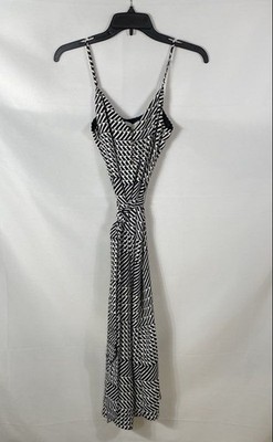 Joie Women's Shira Dress Midnight White Geometric Spaghetti Strap Sz XS NWT