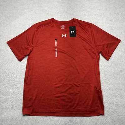 NWT Under Armour Team Tech Vent Short Sleeve Athletic T-Shirt Red Men's Size XL