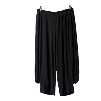 Luukaa Harem Pants Womens Size 14 Black Pull On Elastic Waist Lagenlook Boho