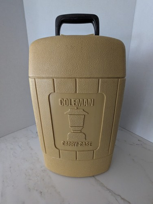 #ad #ad Vintage Coleman Yellow Clamshell Lantern Carry Case 10 77 Locking Clasp Missing $45.00
