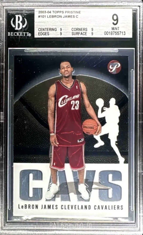 2003-04 topps pristine - lebron james 101 RC BGS 9
