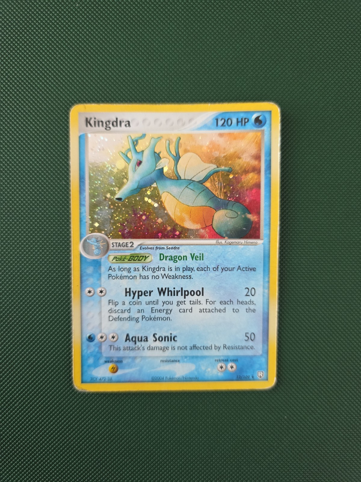 Kingdra 12/109 EX Team Rocket Returns HOLO RARE Pokemon Card 2004 English LP