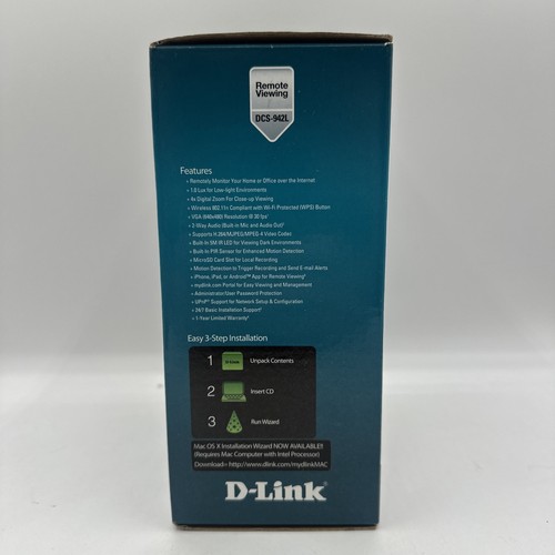 D-Link DCS-942L Web Cam Day/Night Wi-Fi Network Cloud Camera - Afbeelding 4 van 14