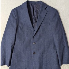 Jos A Bank Sport Coat Mens 38R Blue 1905 Wool Blend Brrr Stretch Blazer