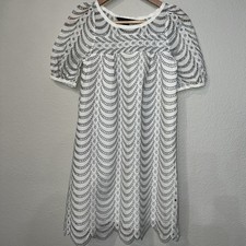MARK by Marc Jacobs WHITE Egret cotton eyelet easy fit smock dress SZ 0