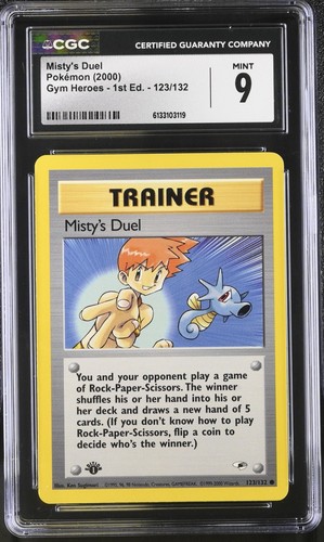 2000 Gym Heroes 123 Misty's Duel Trainer CGC 9 Mint 1st Edition Pokemon