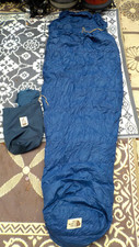 vintage The North Face Down Mummy Sleeping Bag brown label w stuff sack 84x28"