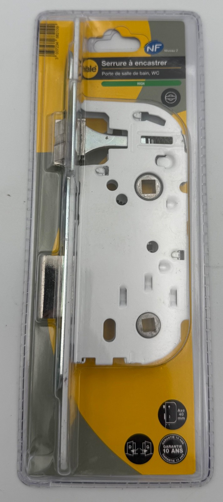Yale 40mm Axis 135mm Case Recessed Lock With Bathroom & Toilet Reversible