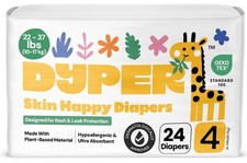 - Baby Diapers Size 4 24 Count - Plant Based Disposable Diapers for Day and...