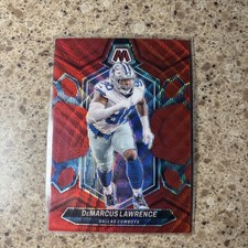 2024 Panini Mosaic #61 DeMarcus Lawrence Red Wave  5/9 SP Cowboys