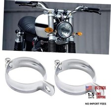 Motorcycle Turn Signal Light Bracket, Universal Signal 52MM-60MM Sliver
