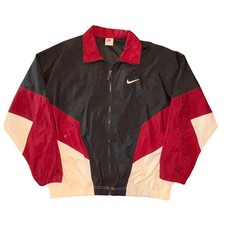 Vintage Nike Tracksuit Mens L/M NWOT Burgundy Jacket  Pants Windbreaker Set 90s