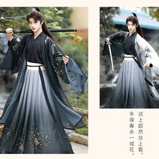 Men Chinese Traditional Hanfu Student Adult Costume Weijin Dynasty Cross Cosplay