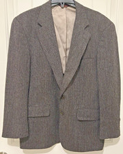 Vintage Cricketeer Men  s Wool Tweed Blazer Sport Coat Gray Size 42 USA Made