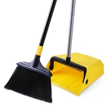 Yocada Commercial Broom and Dustpan Set with Comb Commercial Outdoor Indoor f...