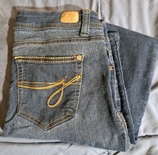 Jordache Mid-Rise Skinny Crop Jeans Girls Size 6 Blue Dark Wash Stretch