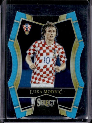 2016 Panini Select Luka Modric Light Blue Die Cut Mezzanine #/249 Croatia