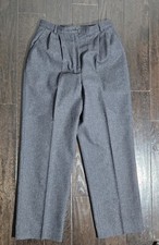 Vintage Pendleton Women's Size 10 Gray 100 Virgin Wool Pants Made in USA