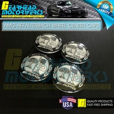 4 Wheel Center Caps Amg Affalterbach Emblem 75mm For Mercedes Benz Wreath Rim