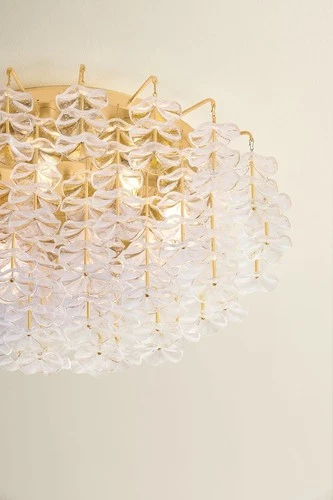 Corbett Lighting 534-36 Alsace 17 Light 36"W Semi-Flush Waterfall - Gold - Picture 5 of 7