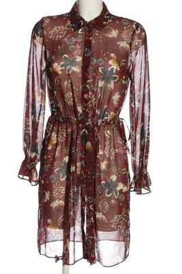 ZARA BASIC Blusenkleid Damen Gr. DE 36 rot-creme-blau Elegant