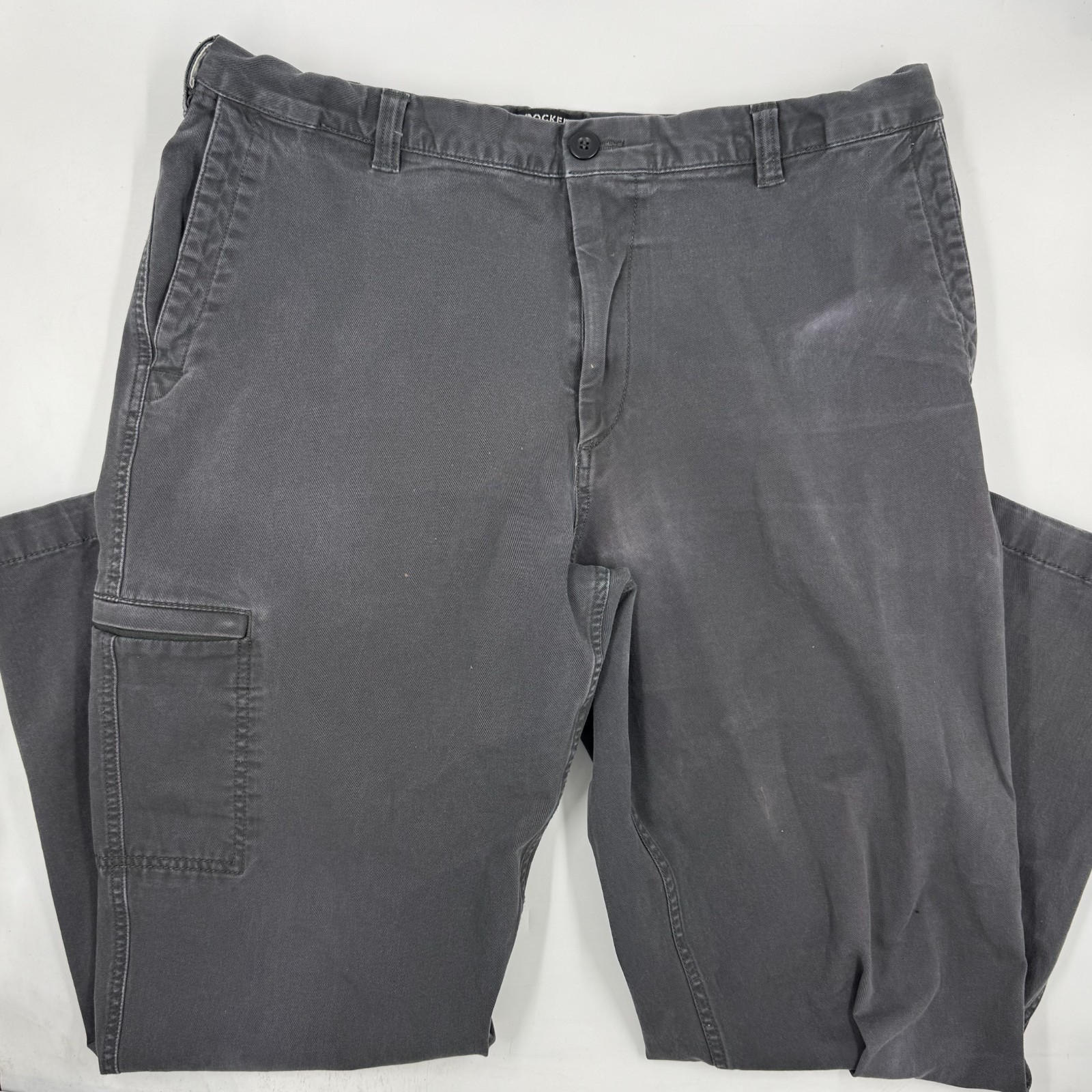 Size 38/32 Gray Cotton Blend Straight Leg Casual Pant