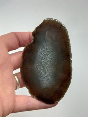 Natürlicher Edelstein Geode Felsen/Stein/Scheibe unbekannt Briefbeschwerer Ausstellungsstück 