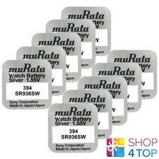 10 Murata 394 SR936SW Batteries Silver Oxide 1.55V Sony Watch Battery 2026 NEW