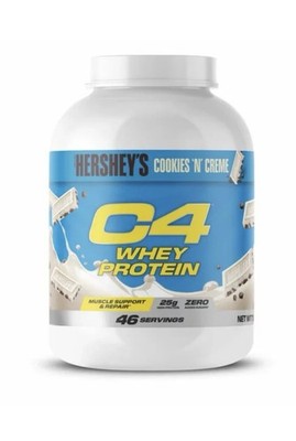 C4 Hershey s Cookies N Cream Whey Protein Pulver - ohne Zuckerzusatz - 1,6 kg