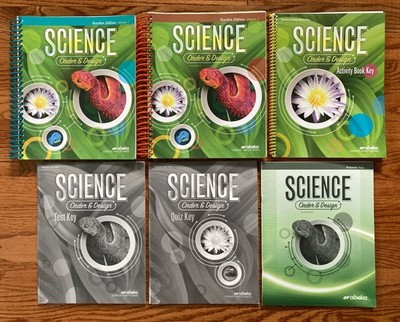 Abeka Science Order and Design 2nd Edition Teacher Editions and Answer Keys Lot