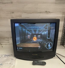 RARE! Panasonic CT-20G8E 20” CRT Color TV Retro Gaming Monitor - With Remote