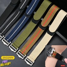 Tudor FXD / Pelagos Compatible Nylon Single-Pass Hook-Loop Strap 20mm 22mm UK