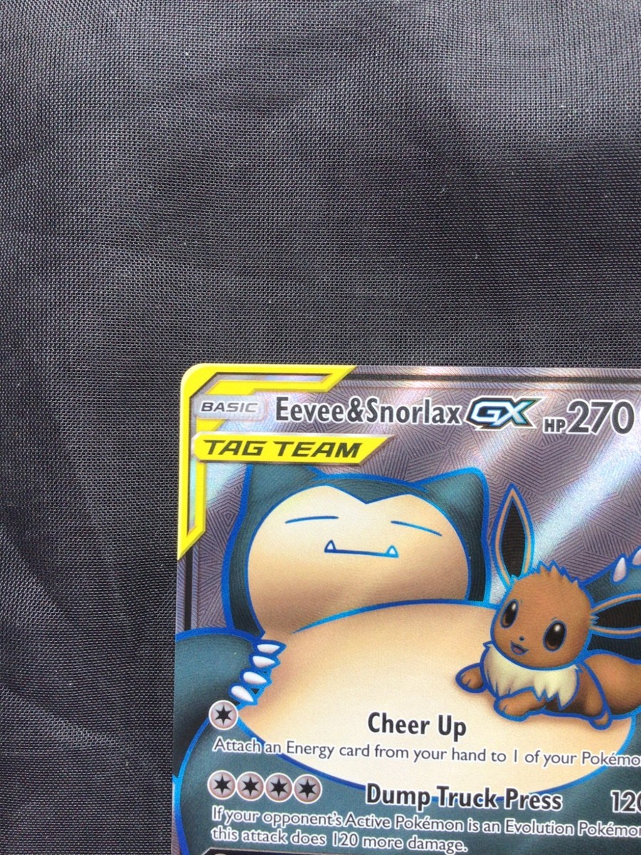 Pokemon Cards: Team Up Ultra Rare Full Art: Eevee & Snorlax GX 171