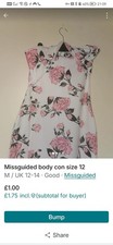 Missguided Body Con Dress Size 12