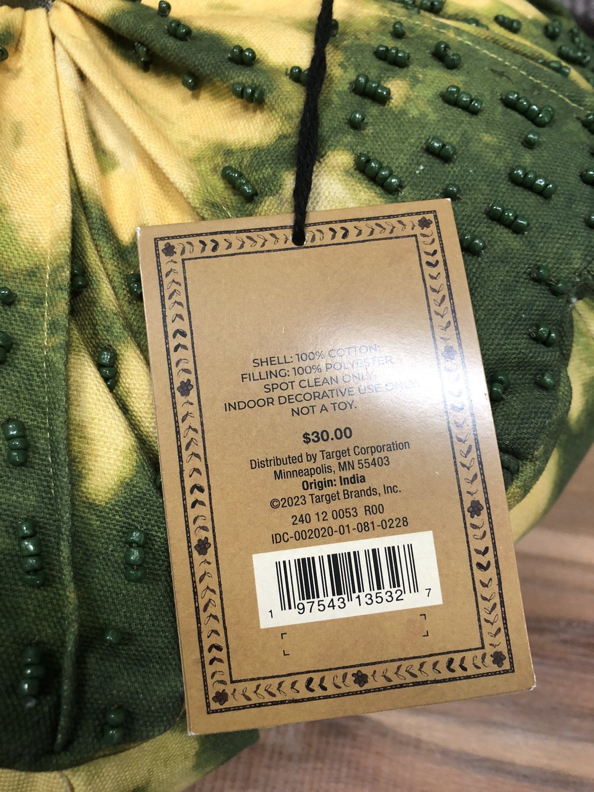 New John Derian Target 2023 Squash Decoration Pillow Fall Harvest Autumn w/ Tags