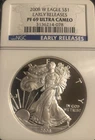 2008 W Proof American Silver Eagle NGC Early Release PR69 Ultra CamBlast White!
