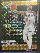 2024 Panini Mosaic Give And Go Damien Lillard Green And Gold #14/99