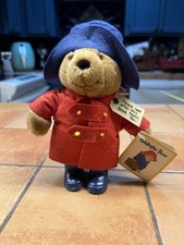 Vintage Paddington Bear With Boots Soft Plush Toy. 2001 Eden Tags Attached. 7.5"