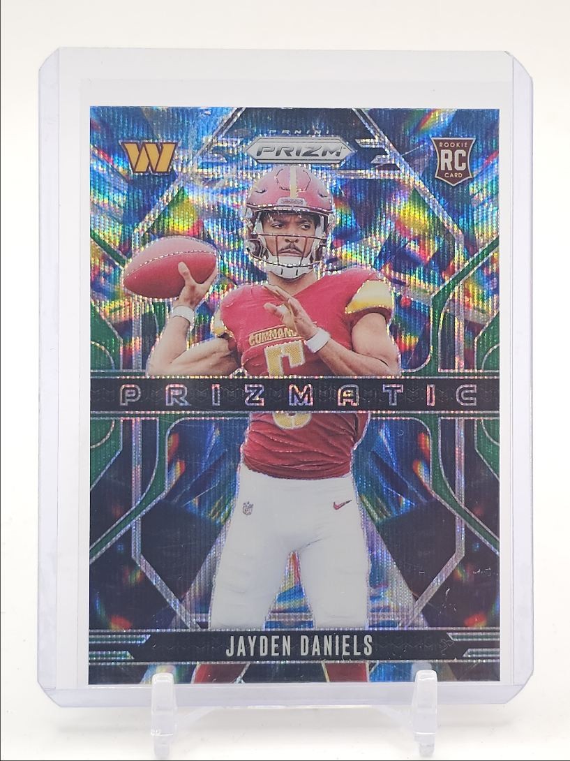 JAYDEN DANIELS 2024 PANINI PRIZM PRIZMATIC ROOKIE GREEN WAVE RC Q1300