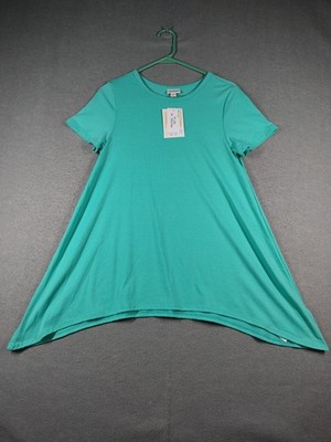 Lularoe Womens XS Carly Swing hi-lo Dress  Xtra Xtra Small SOLID Teal NWT