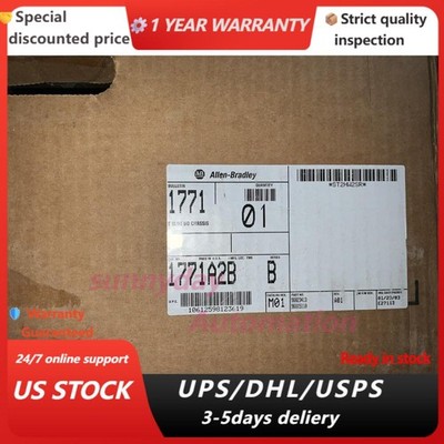 AB 1771-A2B 8-Slot Back Panel Mount Universal Input/Output Chassis US Free Tax