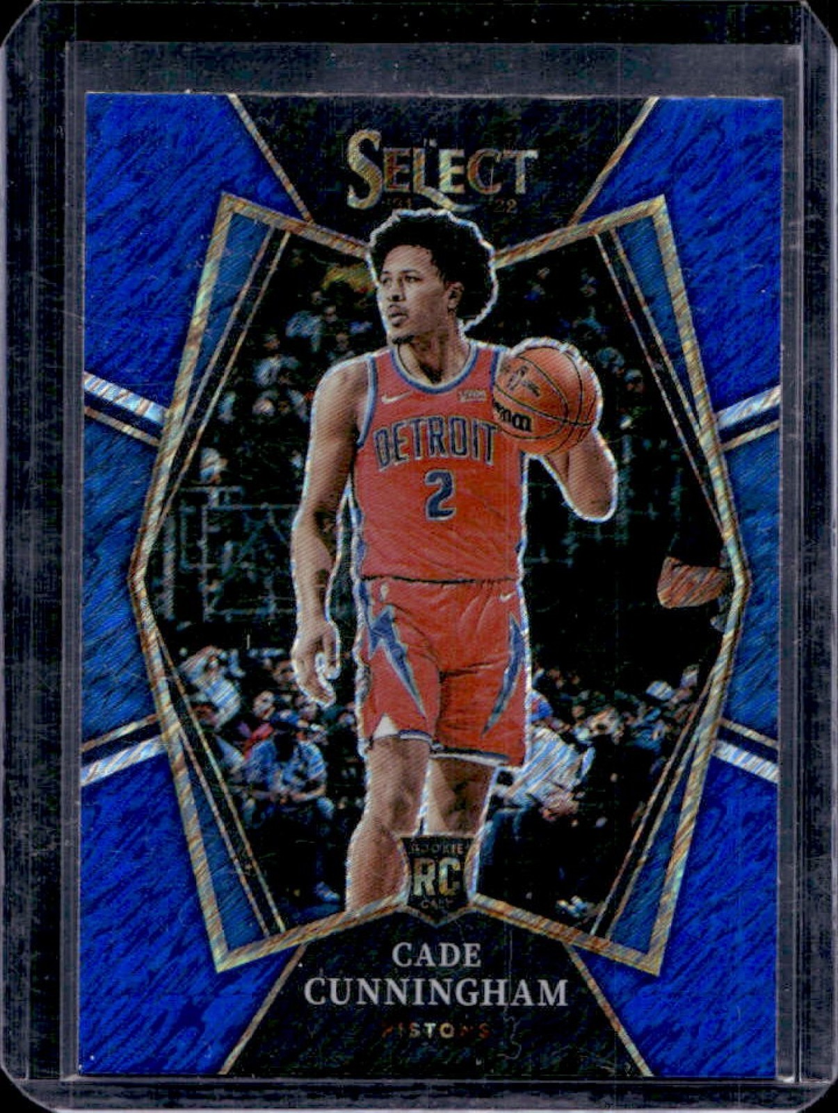 2021-22 Select Cade Cunningham RC Blue Shimmer Prizm Premier Level #116 Pistons