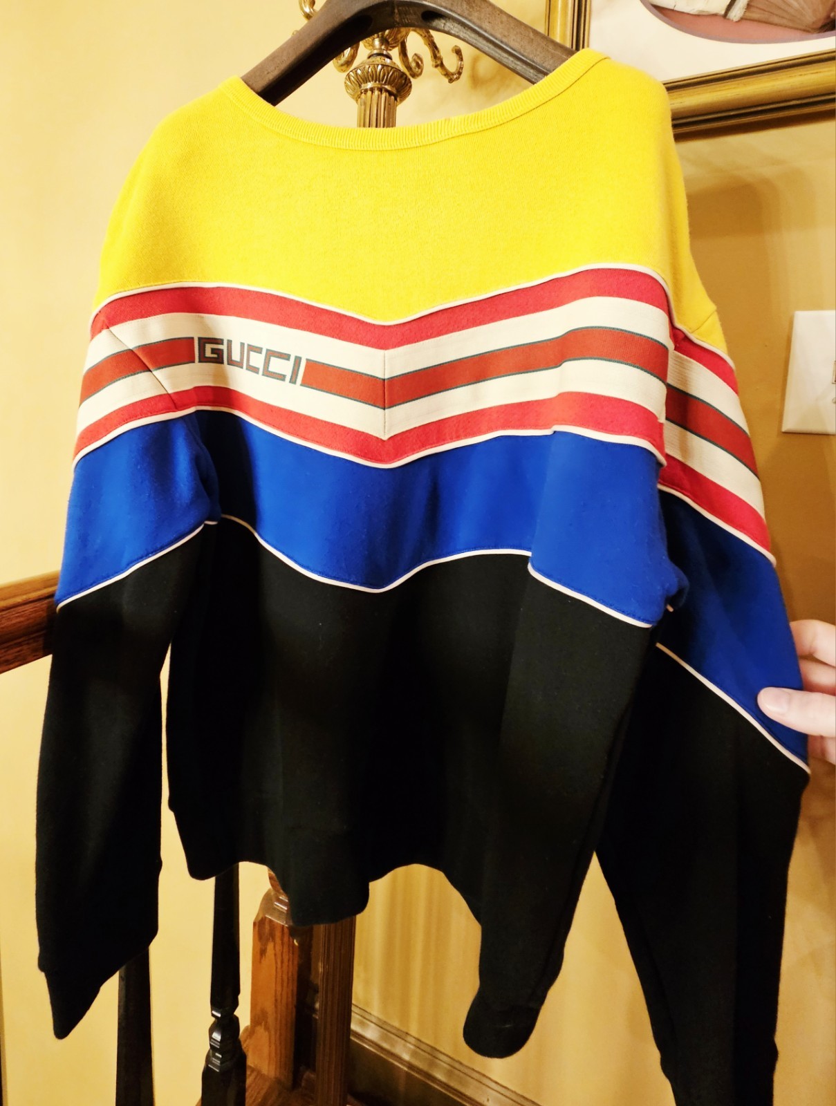 Gucci by Alessandro Michele Logo Sweatshirt Yellow/Red/Blue/Black X-Rare$1,980