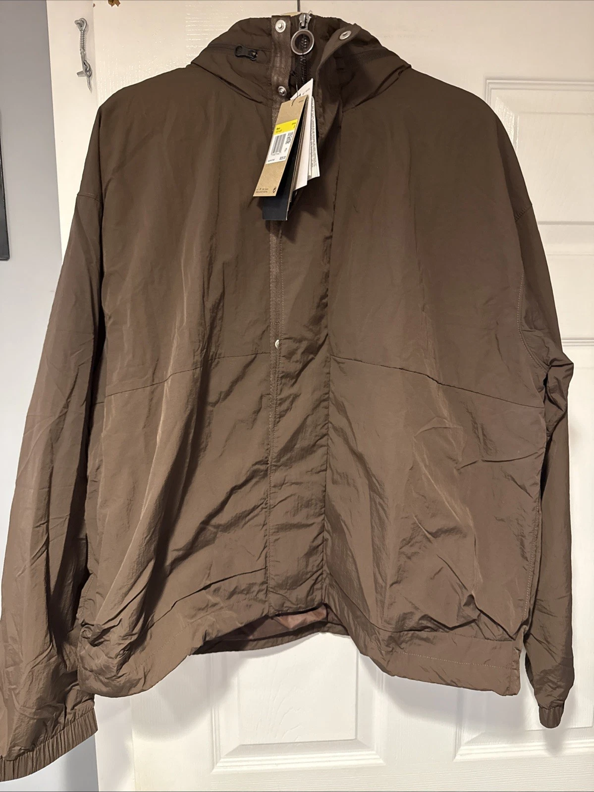 Nike Tech Jacket Packable Hood UPF 40+ ~ Brown FZ0714-237 | Men's Small