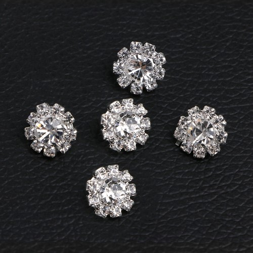 5Pcs 12mm Round for Rhinestone Shank Button Sewing Craft Embellishment DIY - Picture 2 of 7