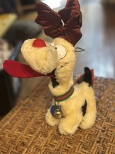 Vintage 1983 Dakin Odie Reindeer Plush Toy - Tags Still On 